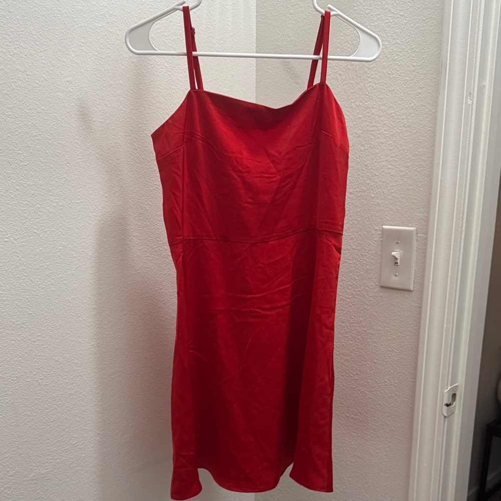 Red Spaghetti Strap Dress
